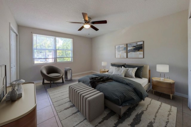 Primary bedroom, renovated home