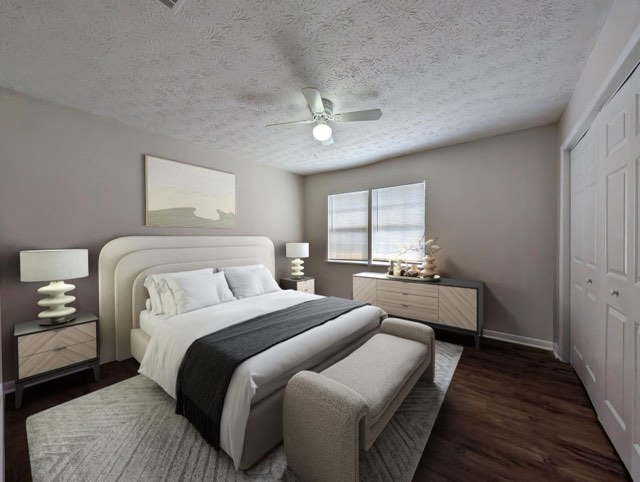Bedroom in a classic-condition home